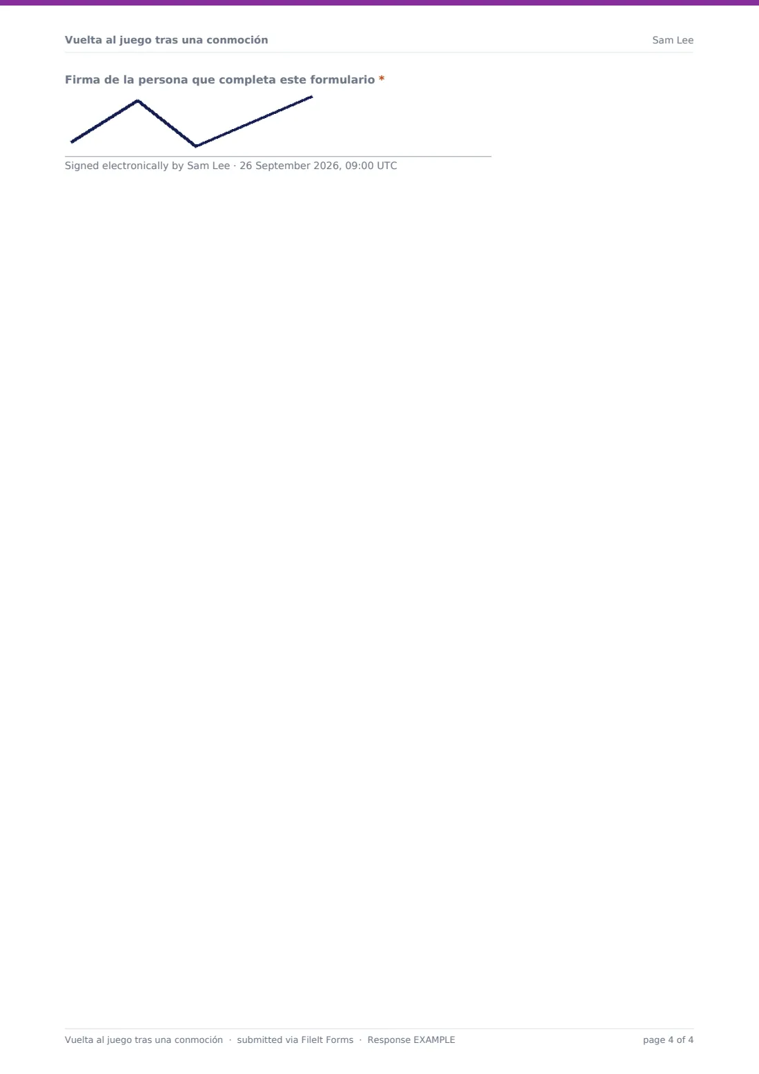 Vuelta al juego tras una conmoción — PDF de respuesta de ejemplo, página 4 de 4