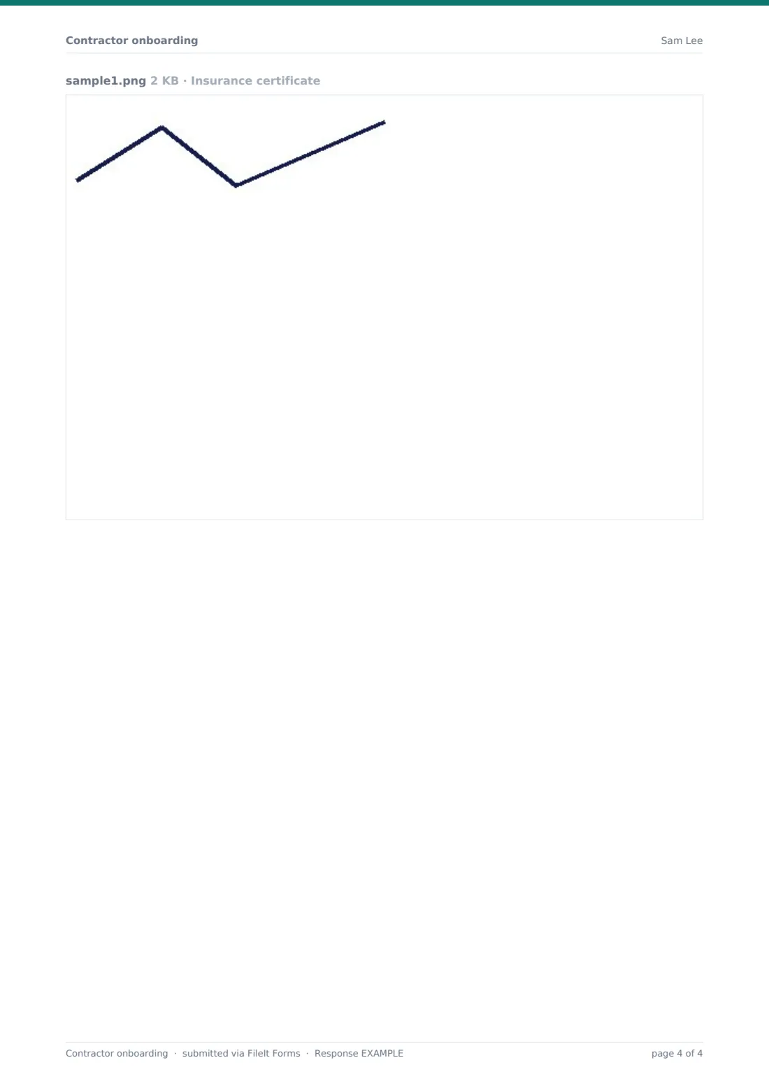 Contractor onboarding — example response PDF, page 4 of 4