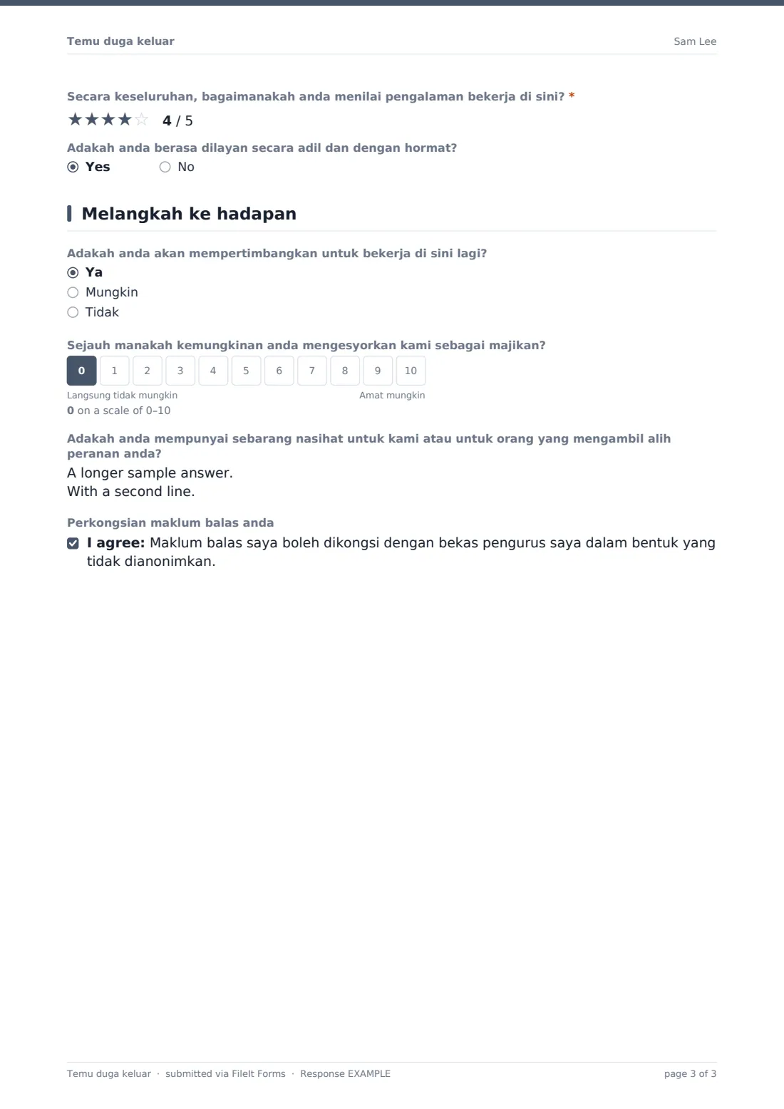 Temu duga keluar — PDF respons contoh, halaman 3 daripada 3