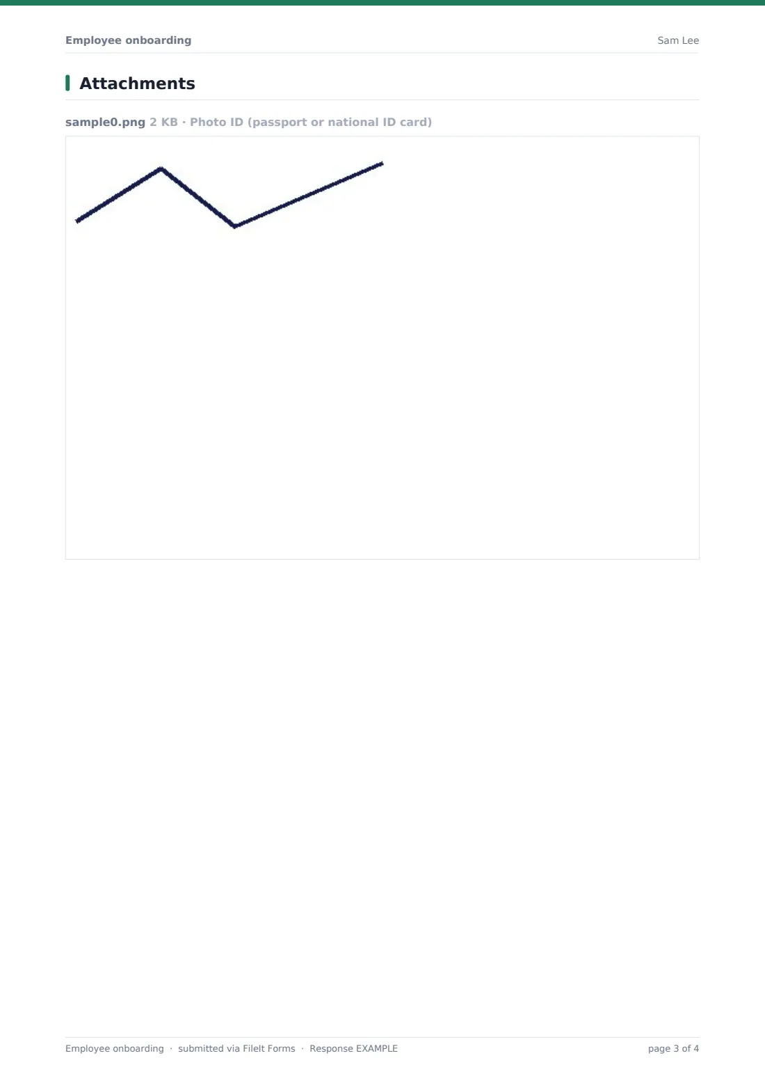 Employee onboarding — example response PDF, page 3 of 4