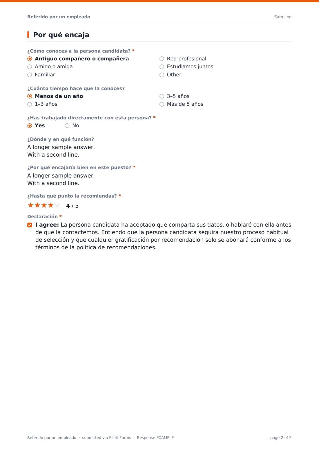 Referido por un empleado — PDF de respuesta de ejemplo, página 2 de 2
