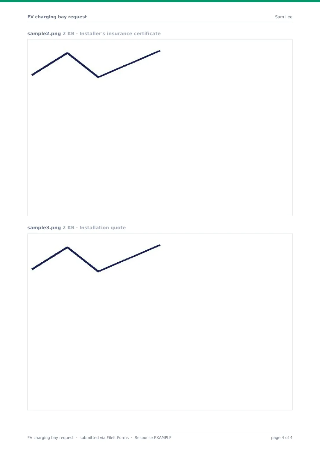 EV charging bay request — example response PDF, page 4 of 4
