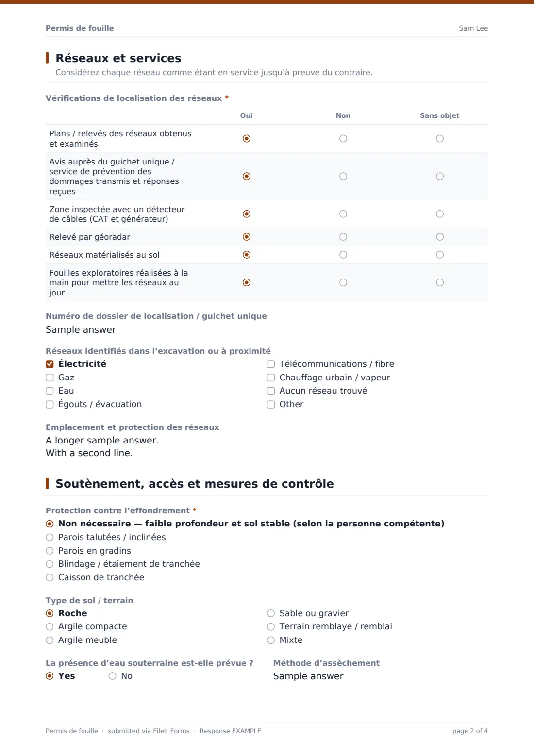 Permis de fouille — exemple de réponse au format PDF, page 2 sur 4