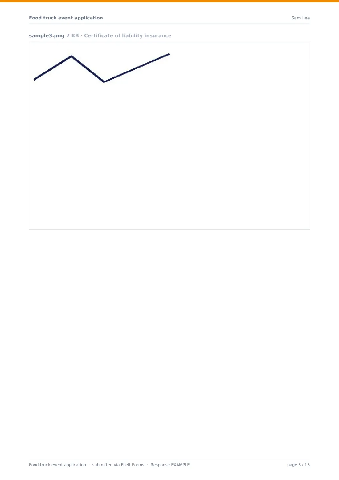 Food truck event application — example response PDF, page 5 of 5