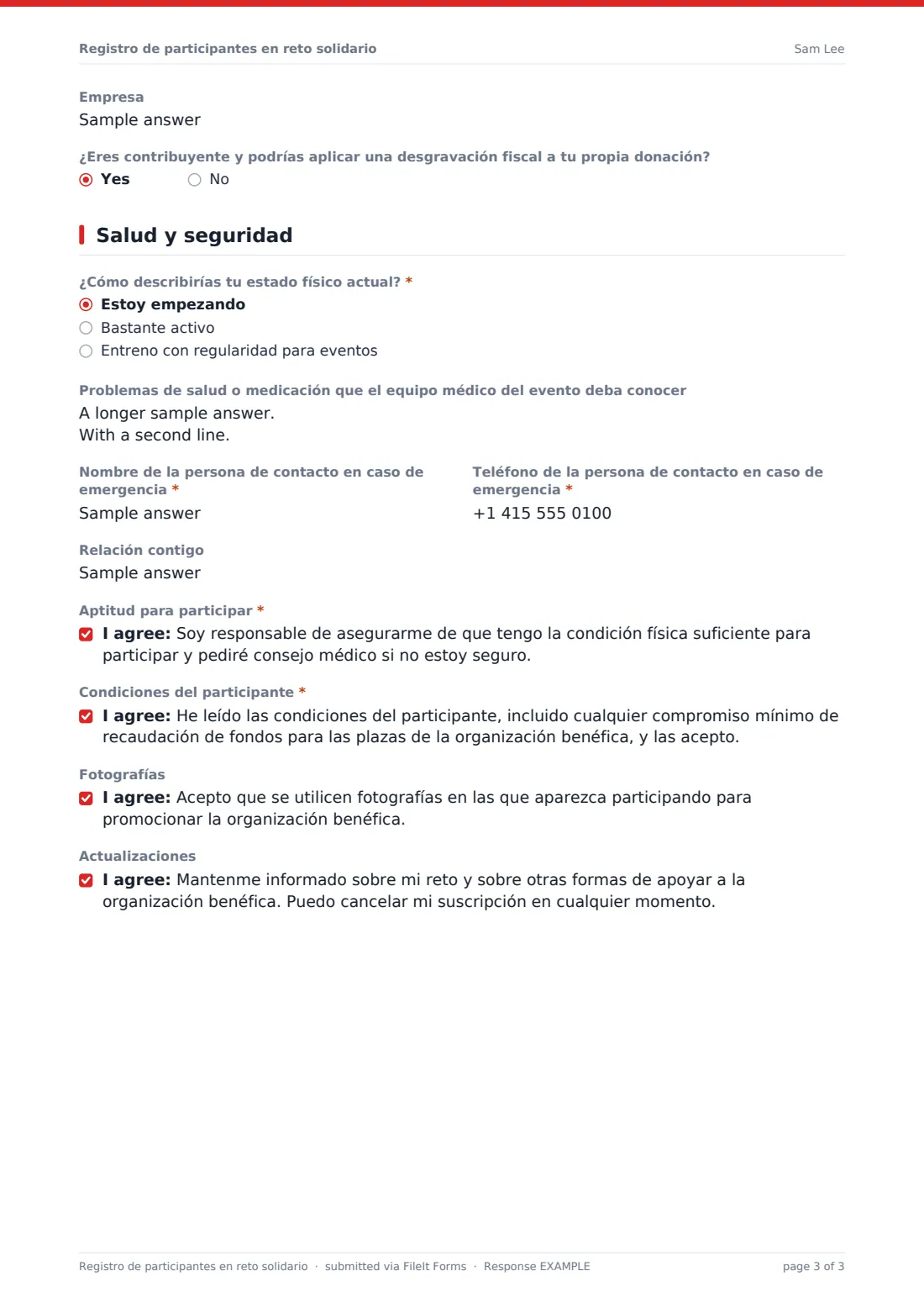 Registro de participantes en reto solidario — PDF de respuesta de ejemplo, página 3 de 3