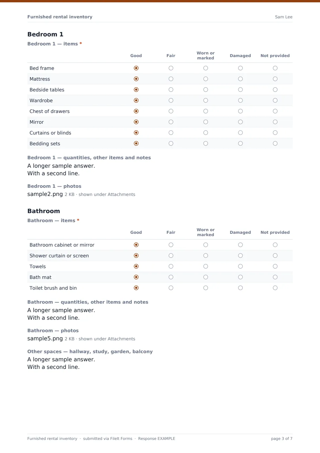 Furnished rental inventory — example response PDF, page 3 of 7