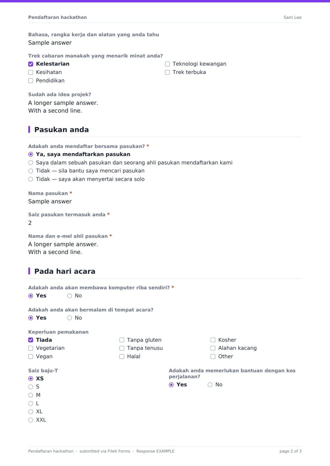 Pendaftaran hackathon — PDF respons contoh, halaman 2 daripada 3