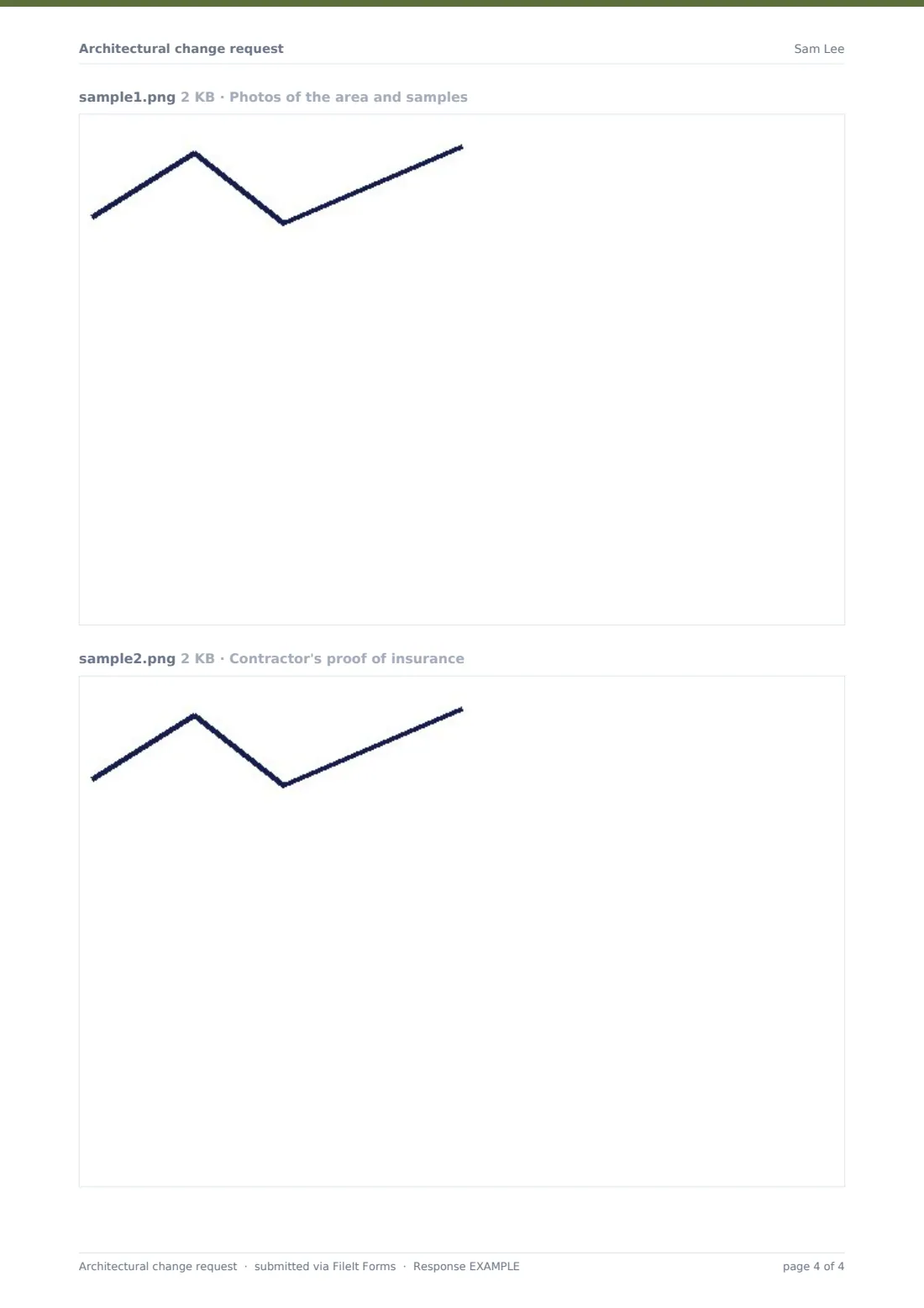 Architectural change request — example response PDF, page 4 of 4