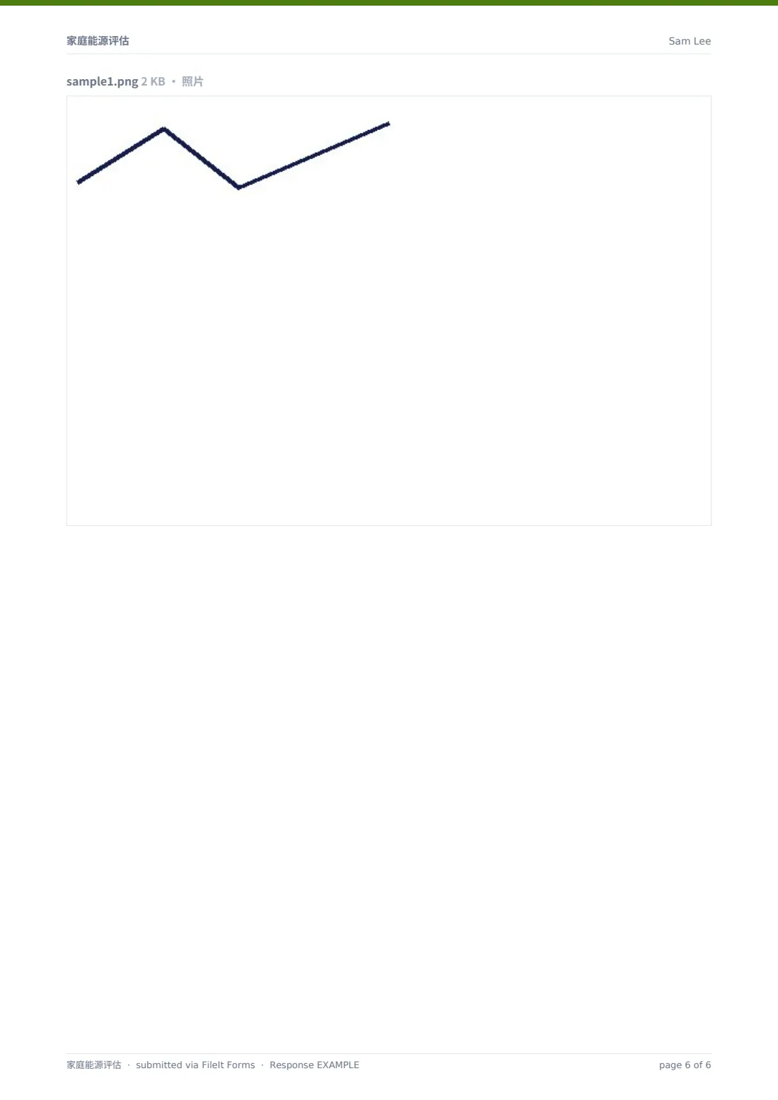家庭能源评估 — 示例回复 PDF，第 6 页，共 6 页