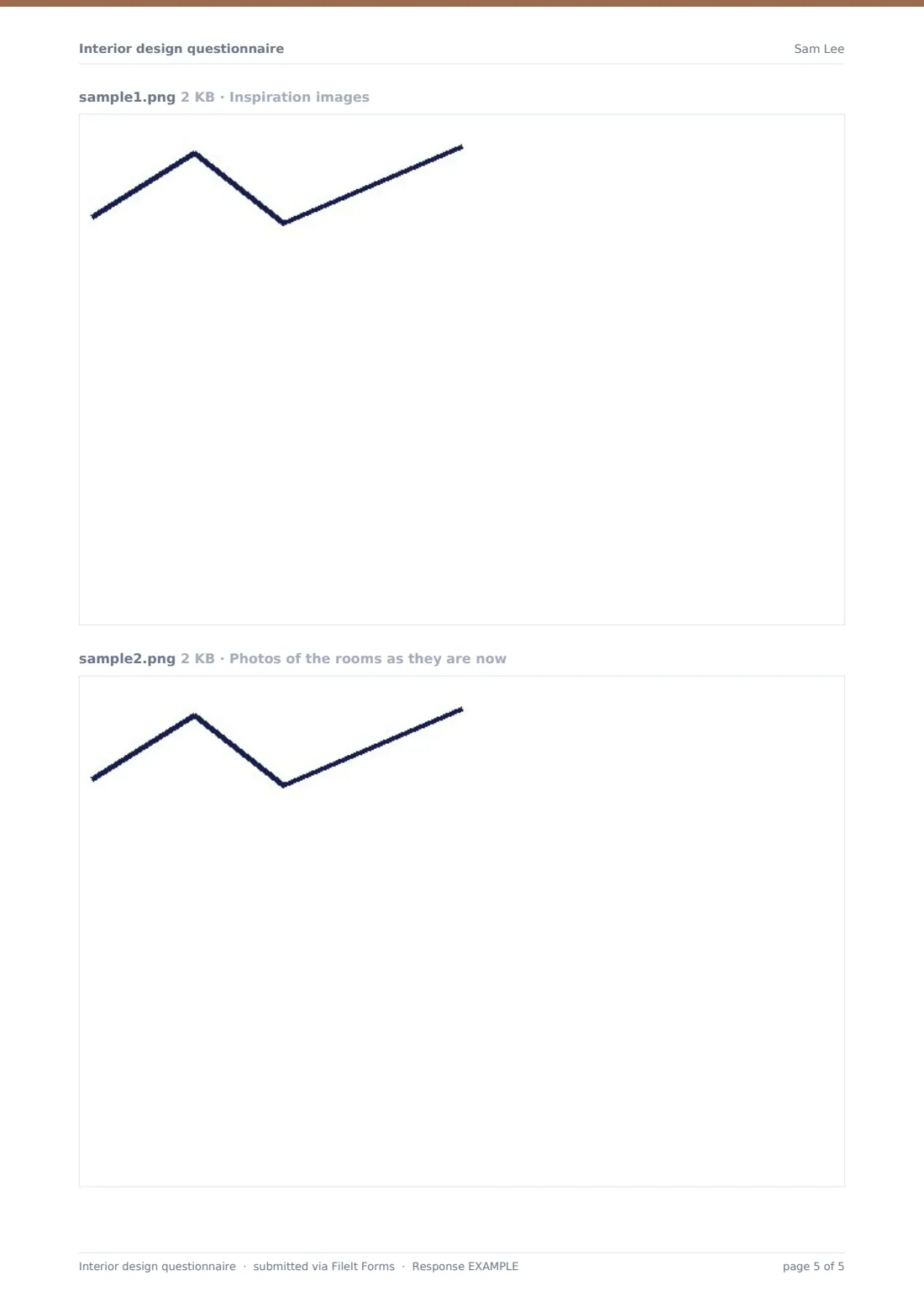 Interior design questionnaire — example response PDF, page 5 of 5