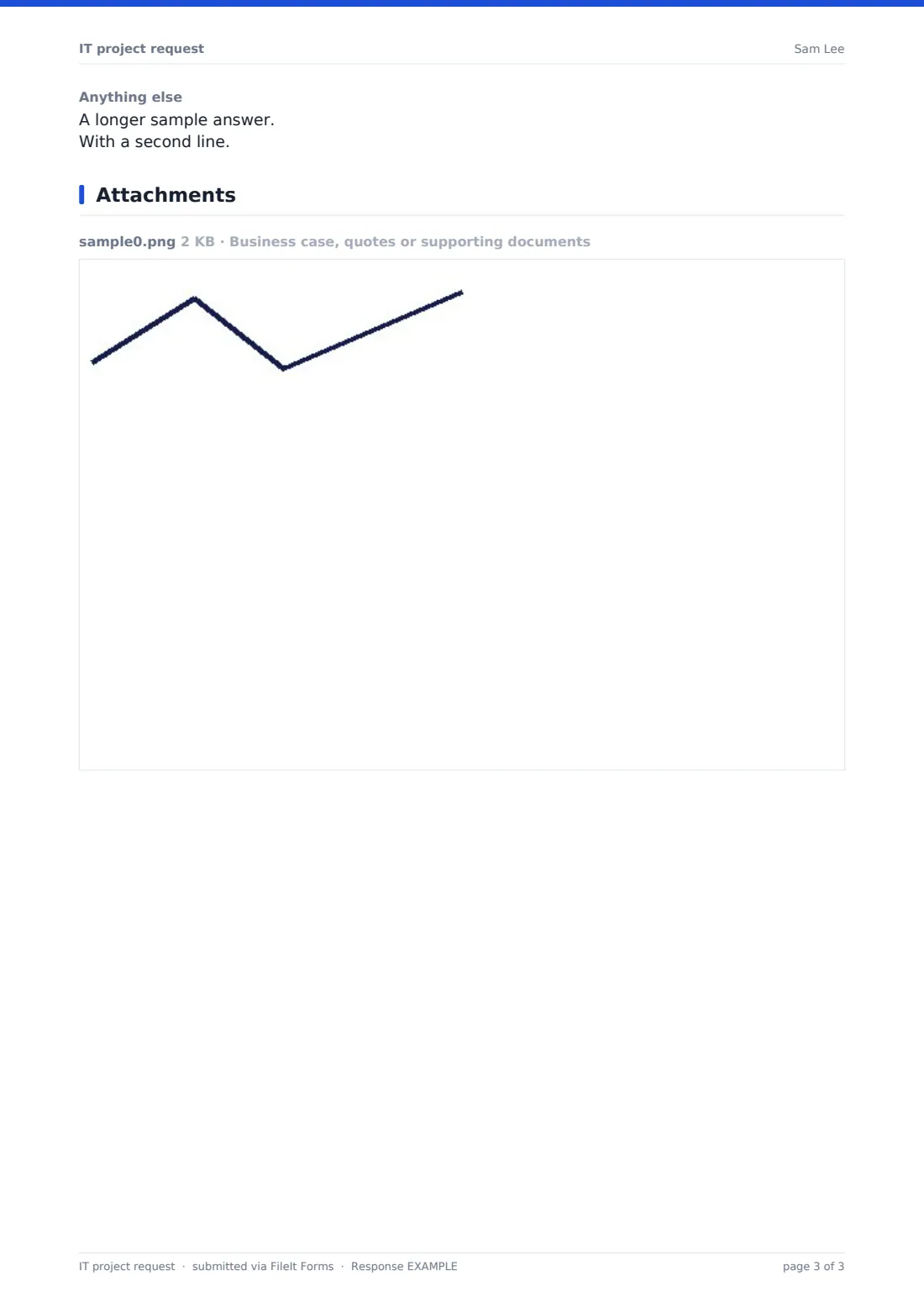 IT project request — example response PDF, page 3 of 3