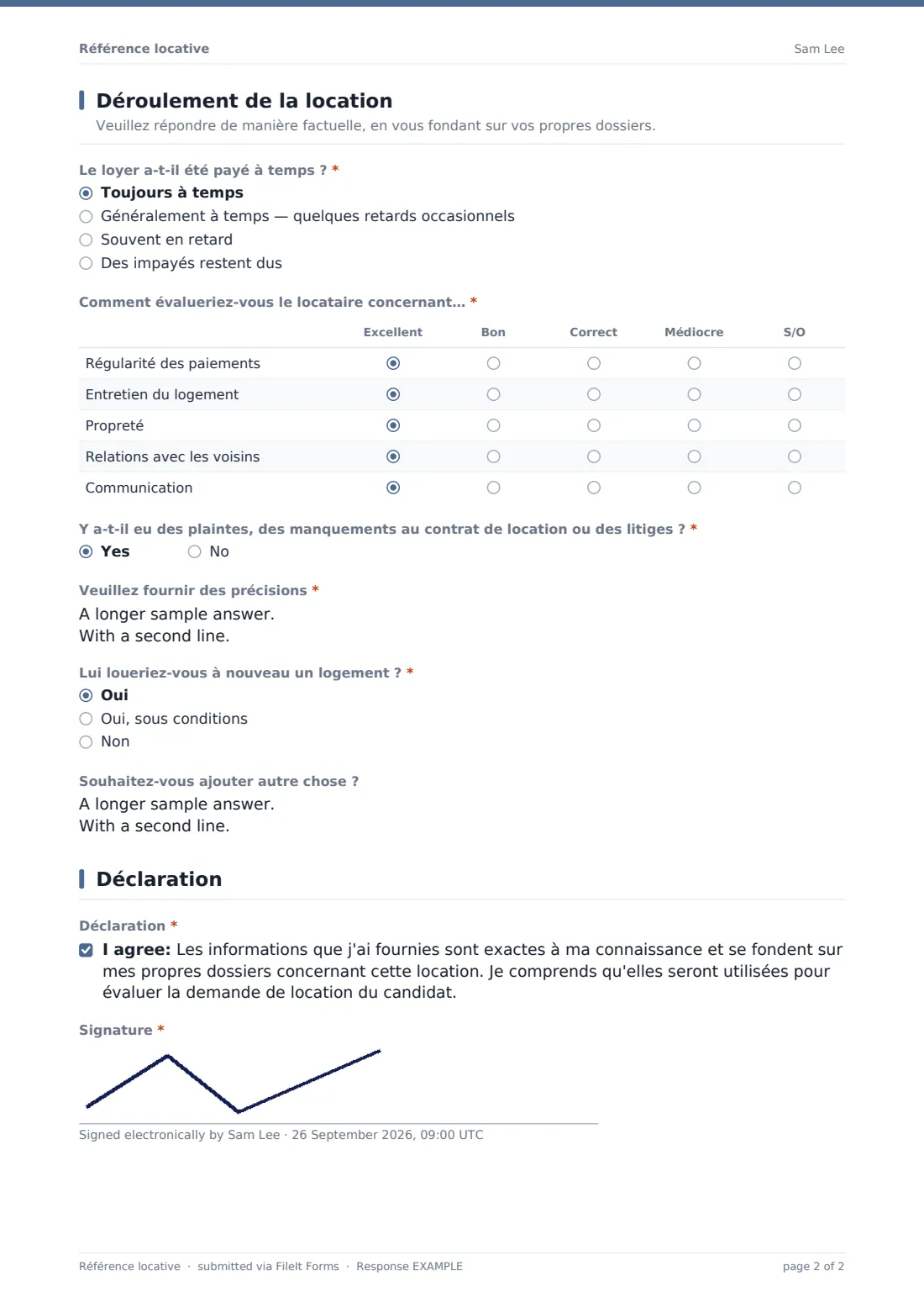 Référence locative — exemple de réponse au format PDF, page 2 sur 2