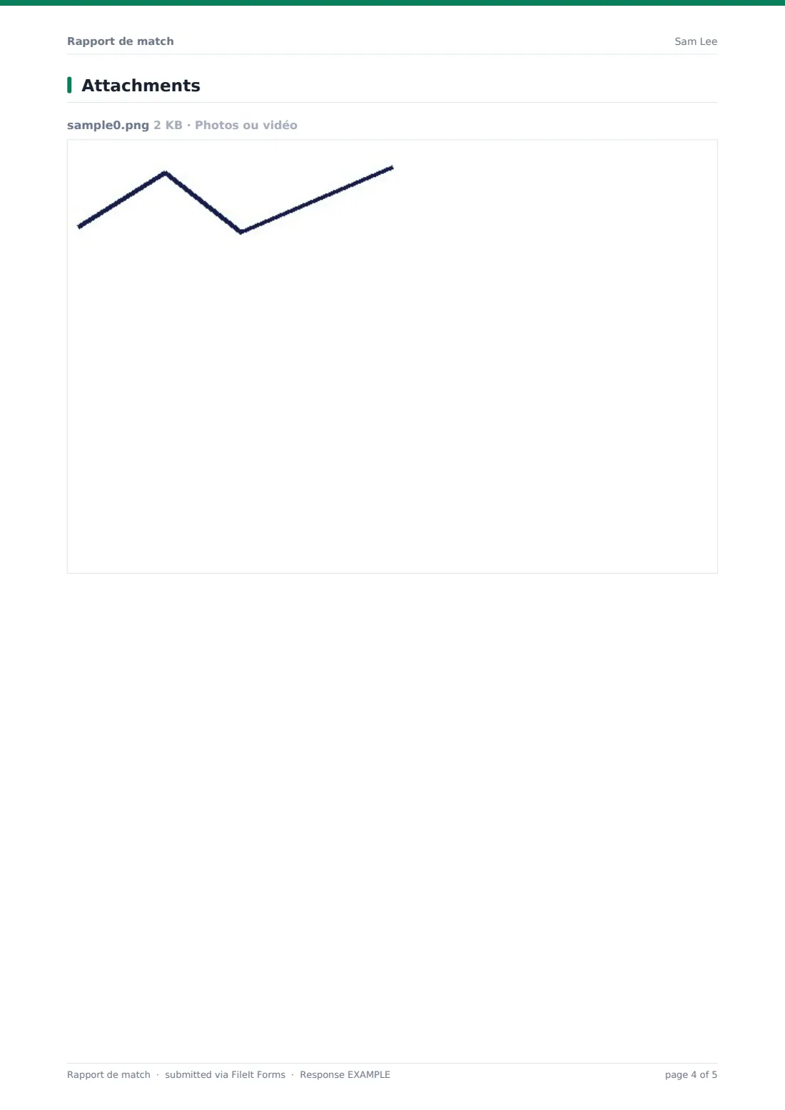 Rapport de match — exemple de réponse au format PDF, page 4 sur 5