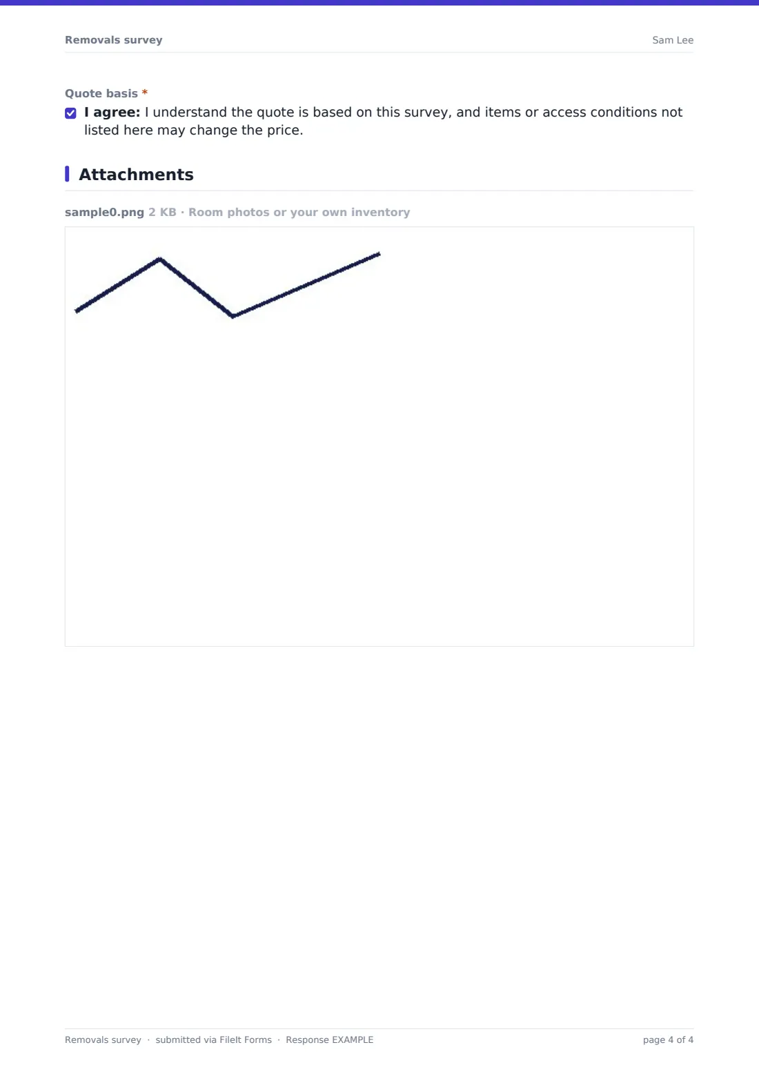 Removals survey — example response PDF, page 4 of 4