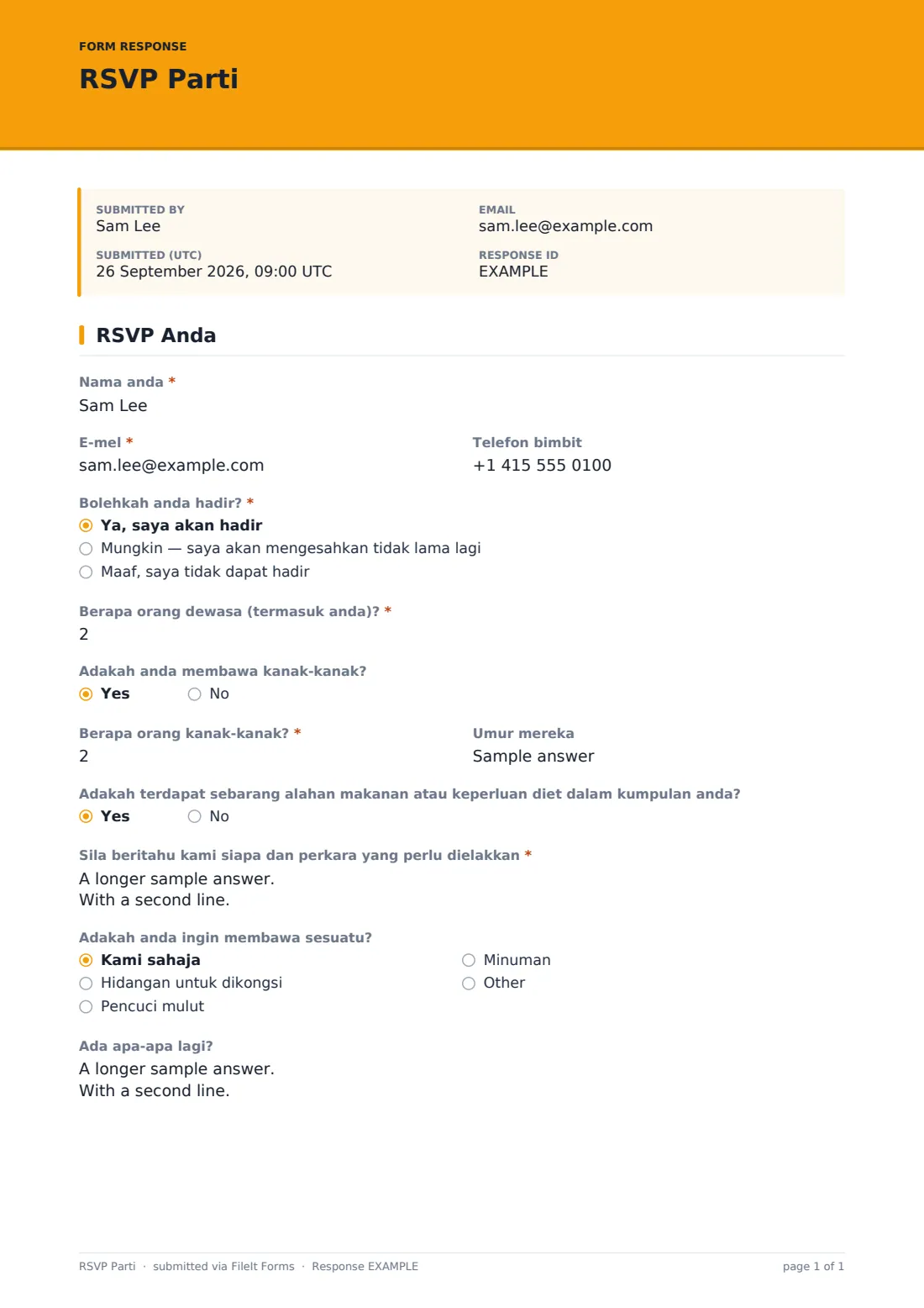 RSVP Parti — PDF respons contoh, halaman 1 daripada 1