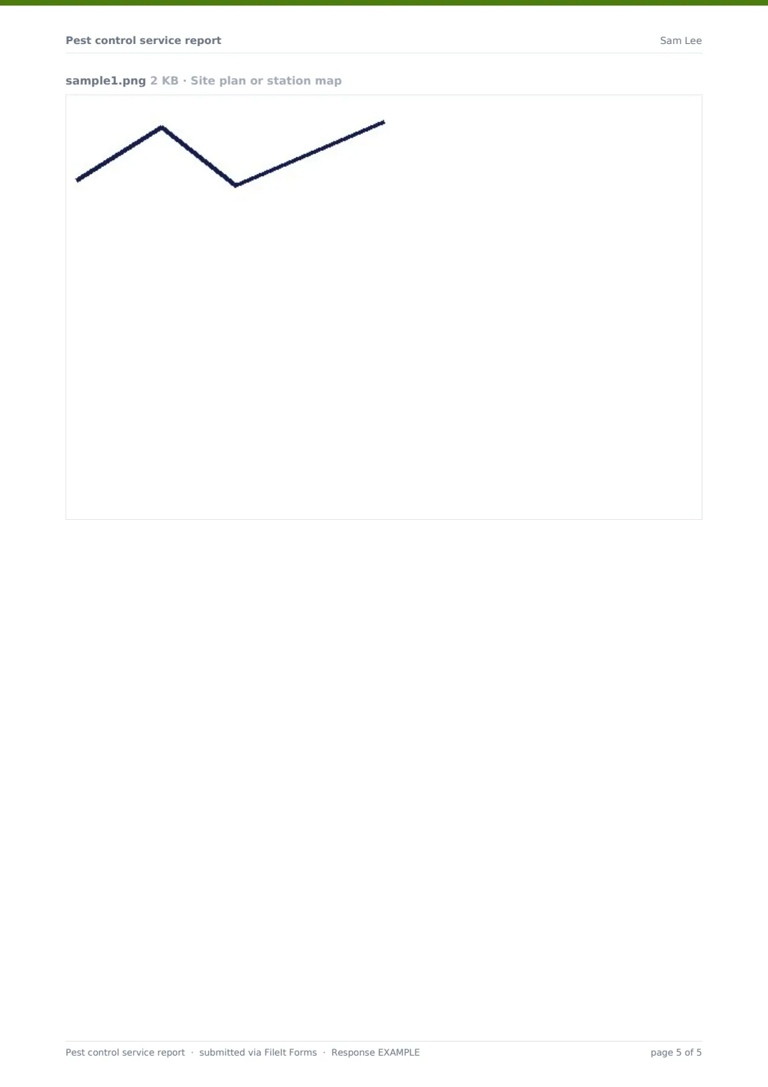Pest control service report — example response PDF, page 5 of 5