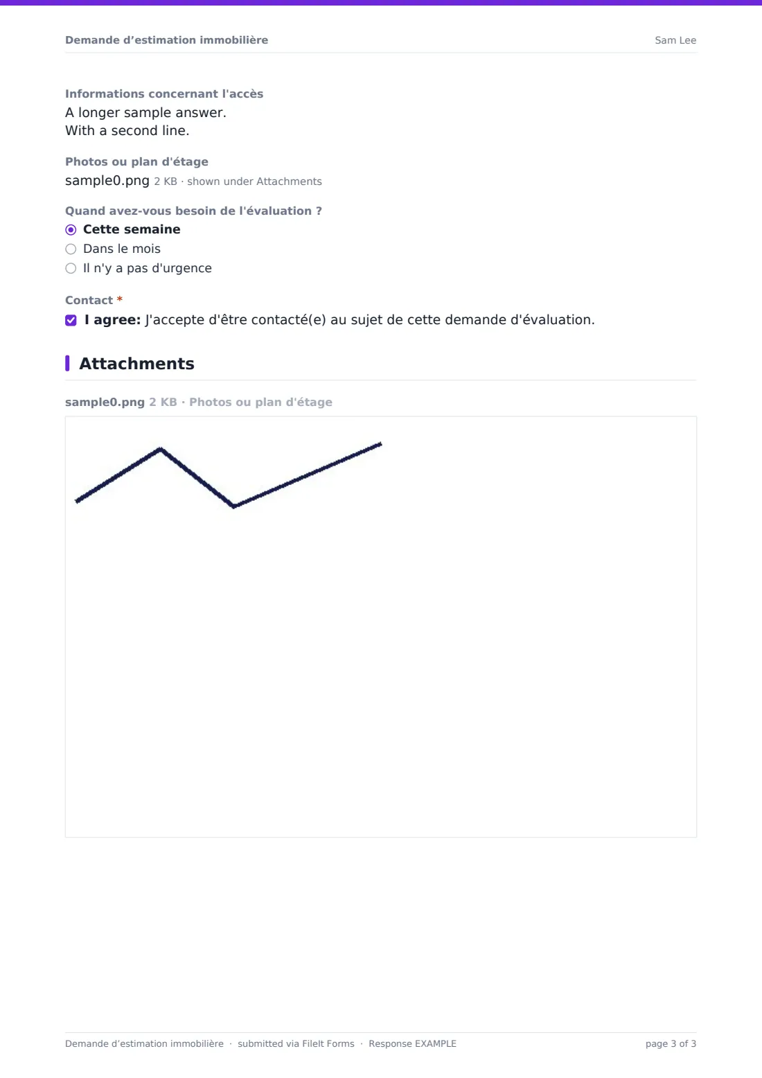 Demande d’estimation immobilière — exemple de réponse au format PDF, page 3 sur 3