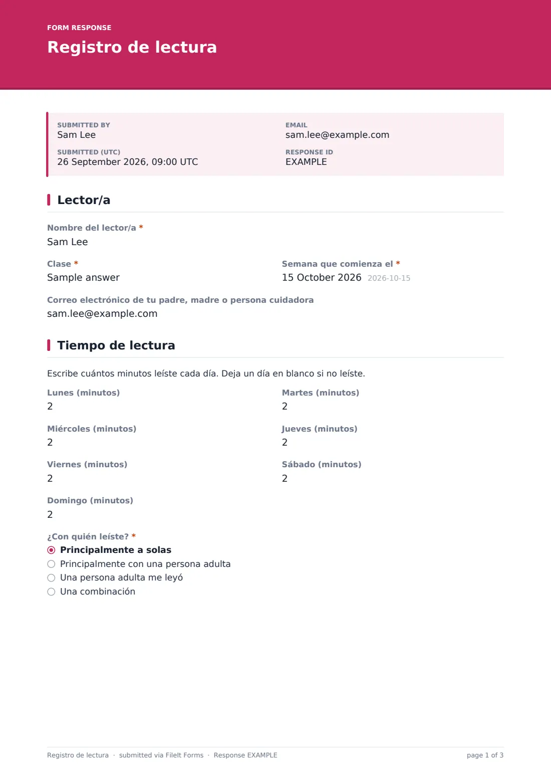 Registro de lectura — PDF de respuesta de ejemplo, página 1 de 3