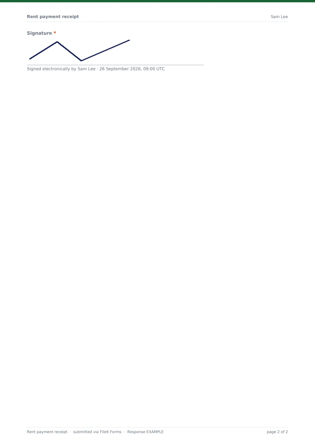 Rent payment receipt — example response PDF, page 2 of 2