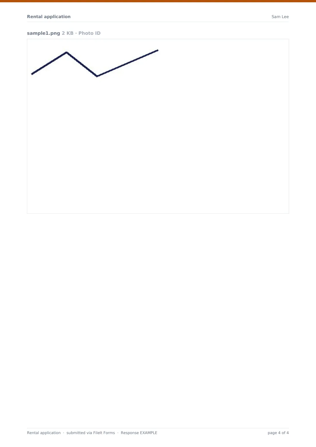 Rental application — example response PDF, page 4 of 4