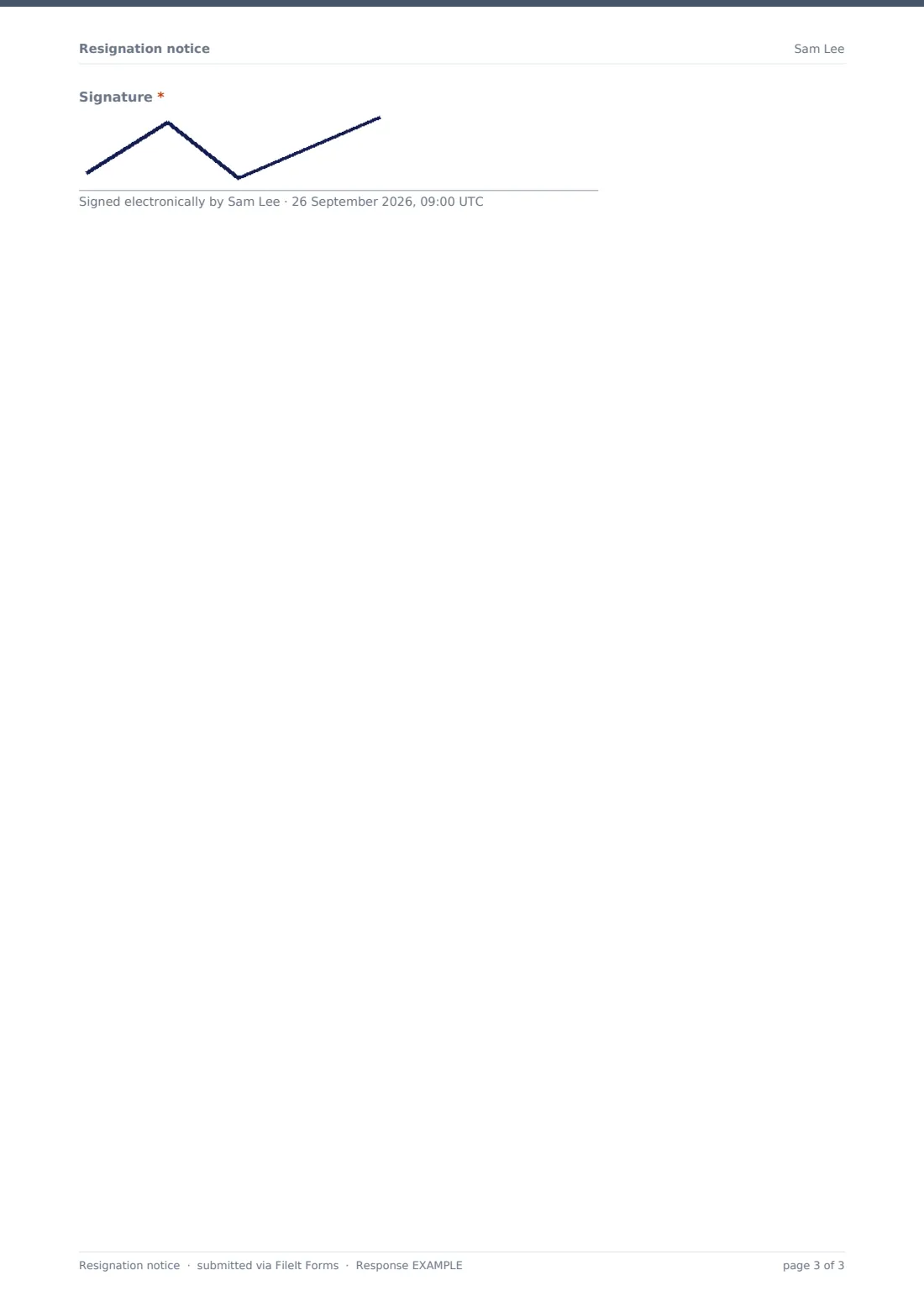 Resignation notice — example response PDF, page 3 of 3