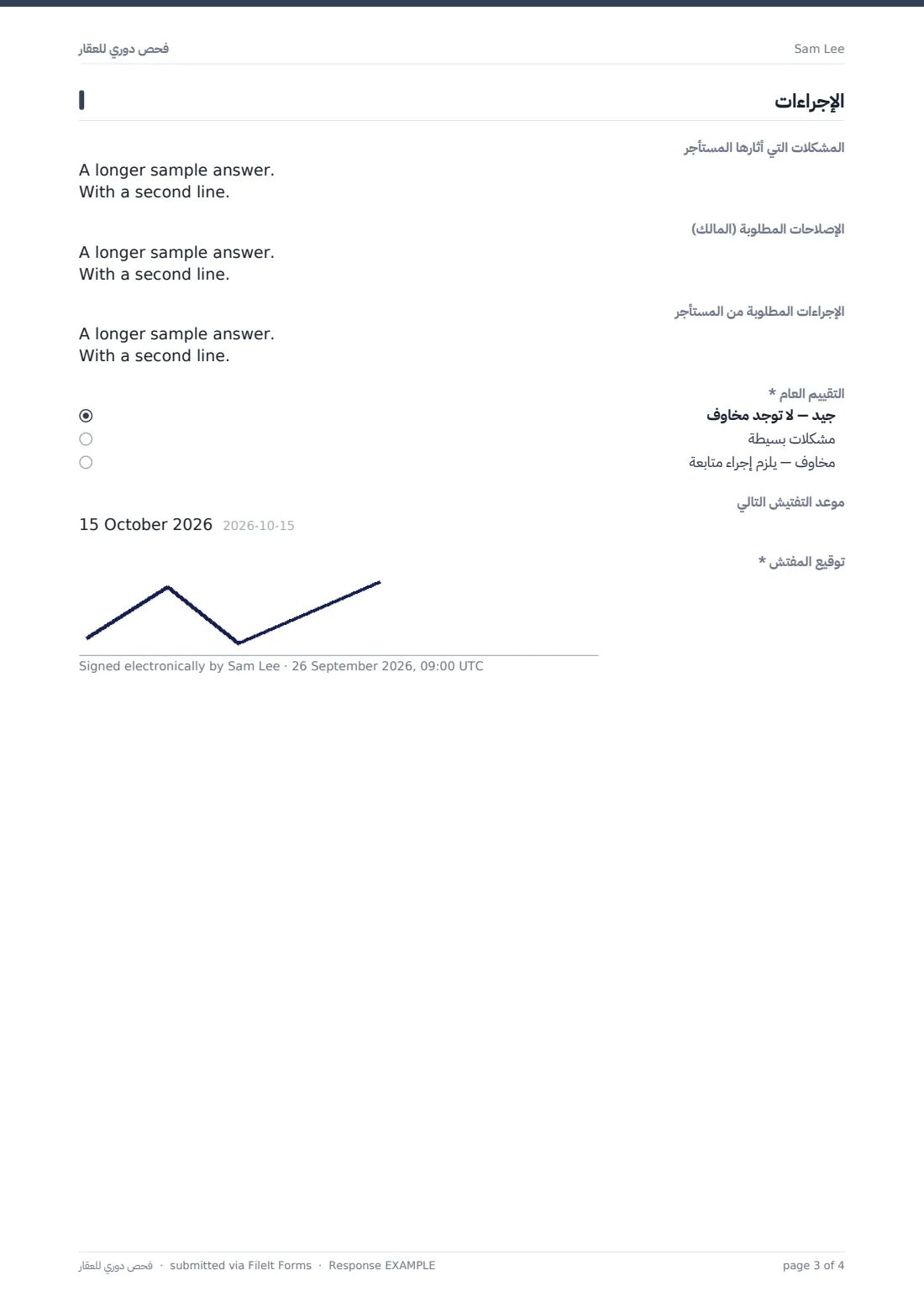 فحص دوري للعقار — ملف PDF لرد نموذجي، الصفحة 3 من 4