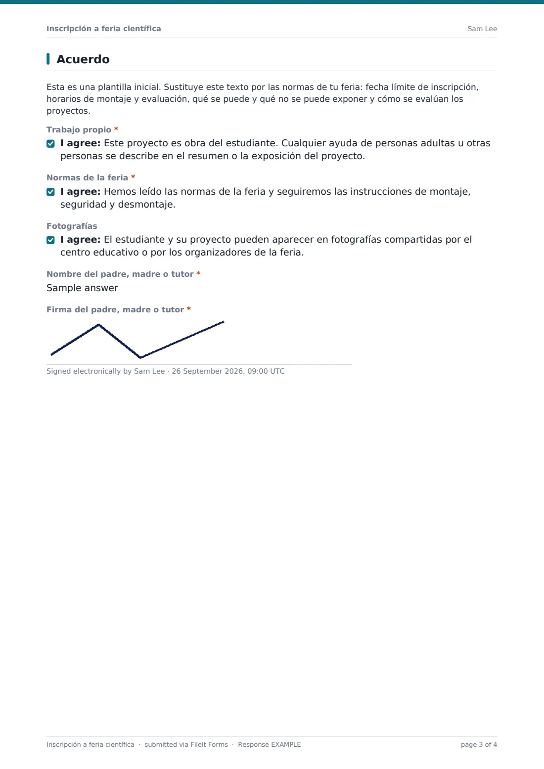Inscripción a feria científica — PDF de respuesta de ejemplo, página 3 de 4