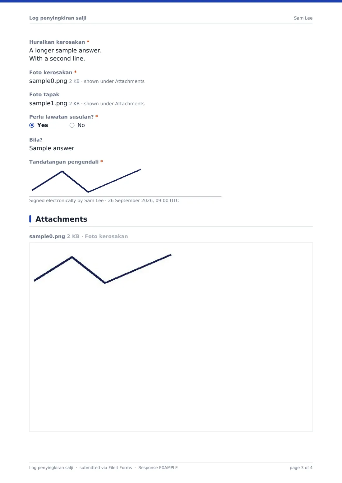 Log penyingkiran salji — PDF respons contoh, halaman 3 daripada 4