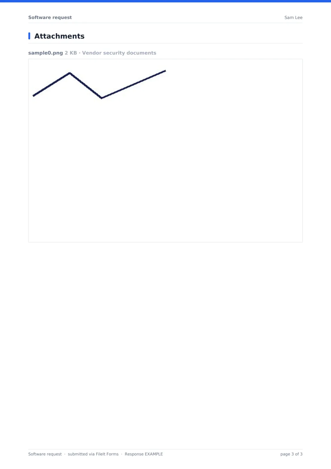Software request — example response PDF, page 3 of 3