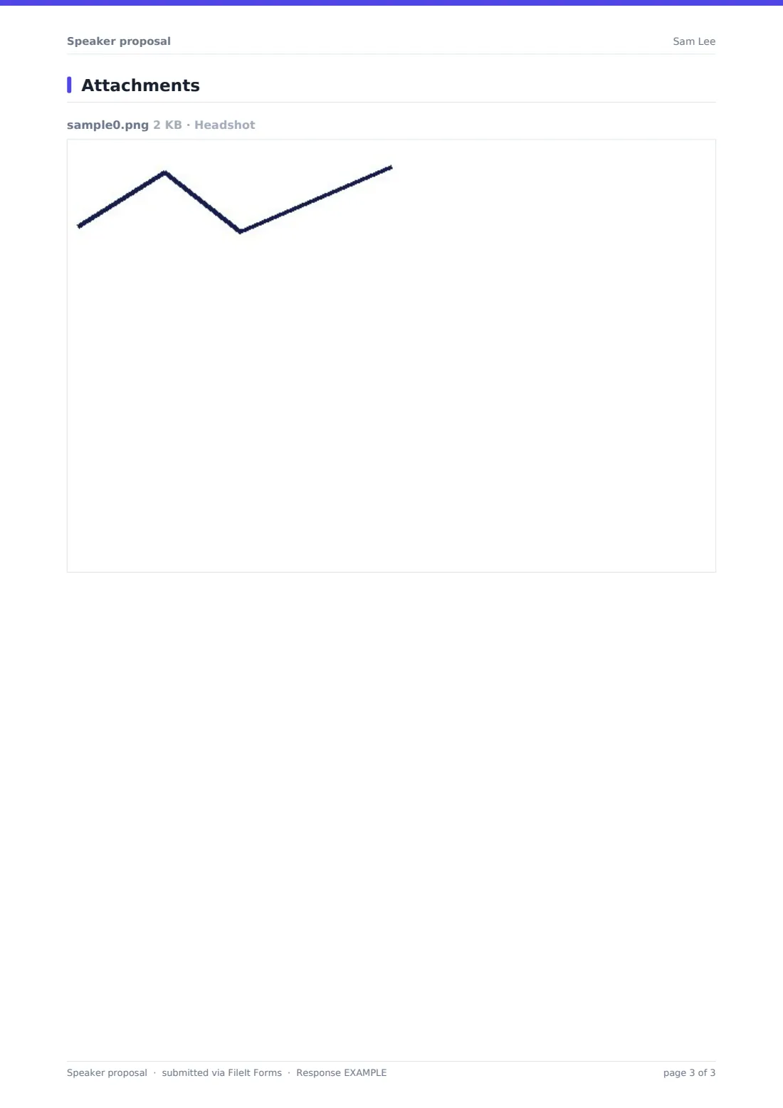 Speaker proposal — example response PDF, page 3 of 3