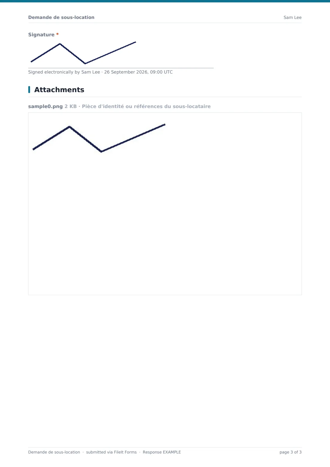 Demande de sous-location — exemple de réponse au format PDF, page 3 sur 3