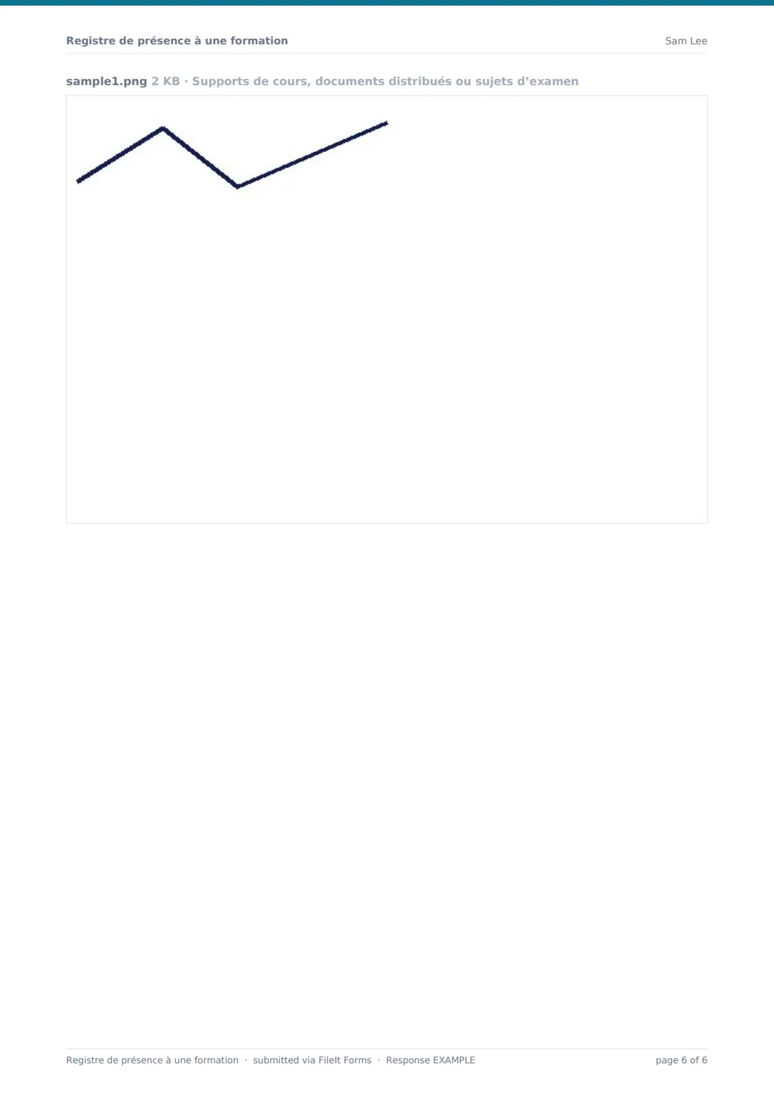 Registre de présence à une formation — exemple de réponse au format PDF, page 6 sur 6