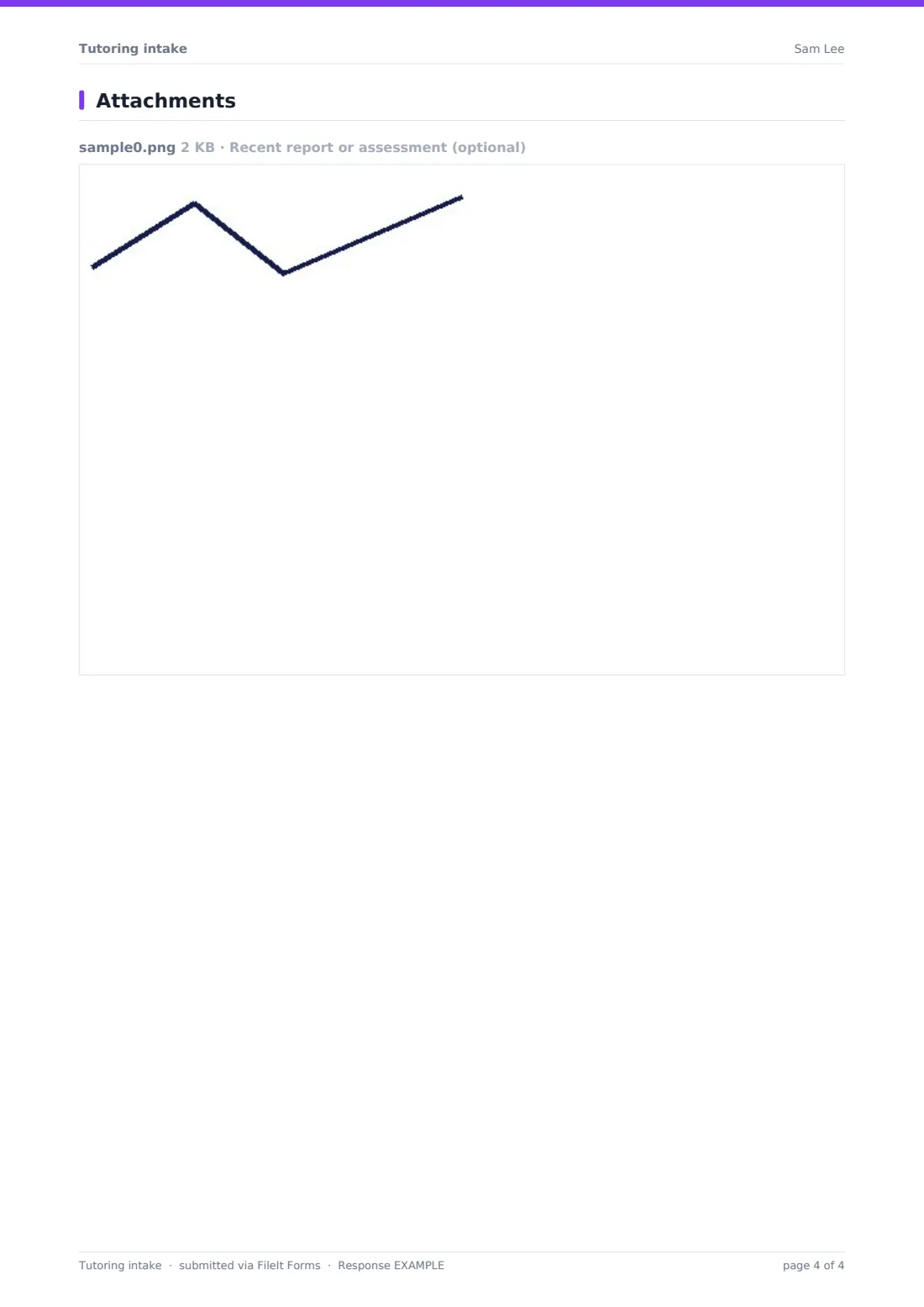 Tutoring intake — example response PDF, page 4 of 4