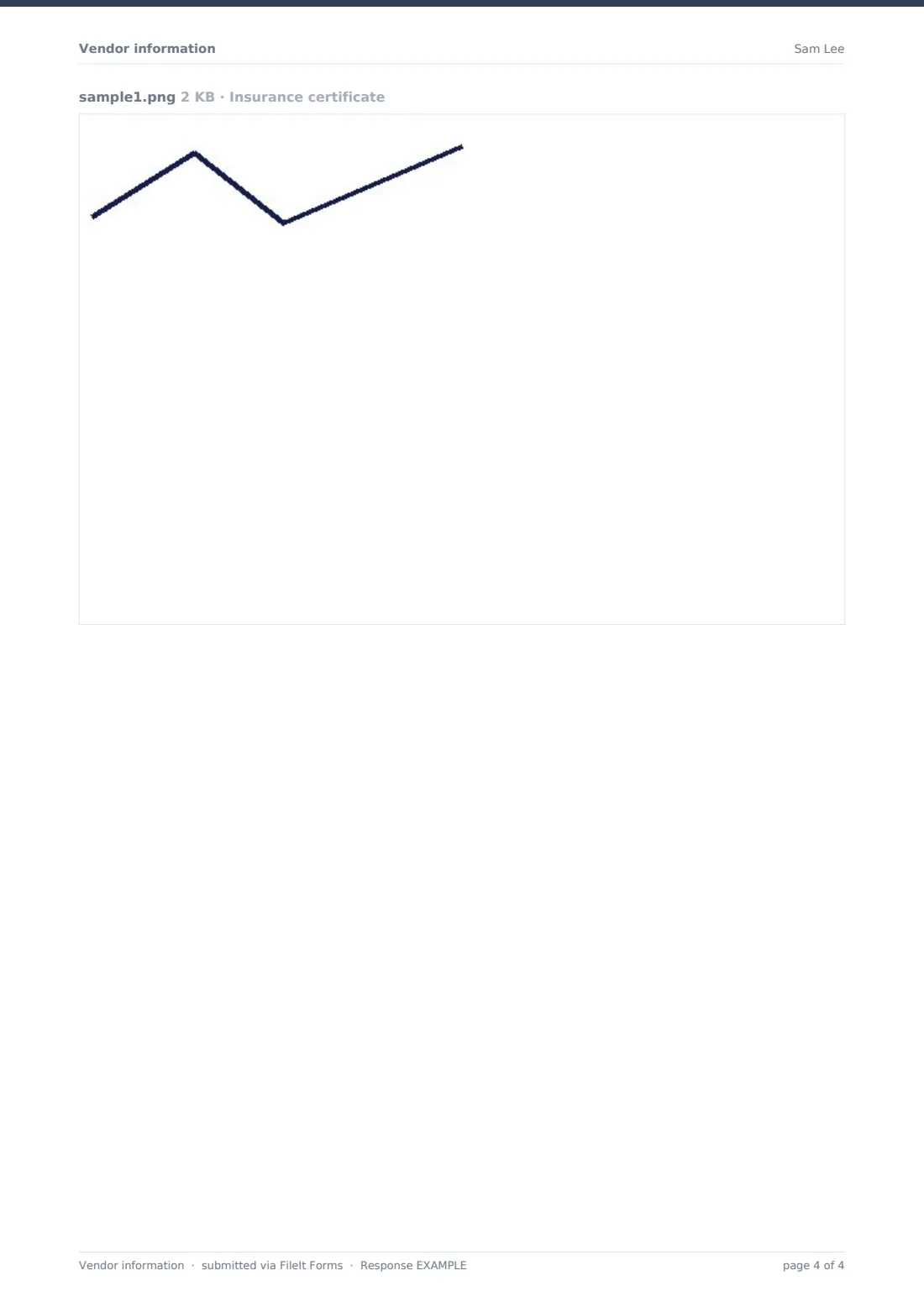 Vendor information — example response PDF, page 4 of 4
