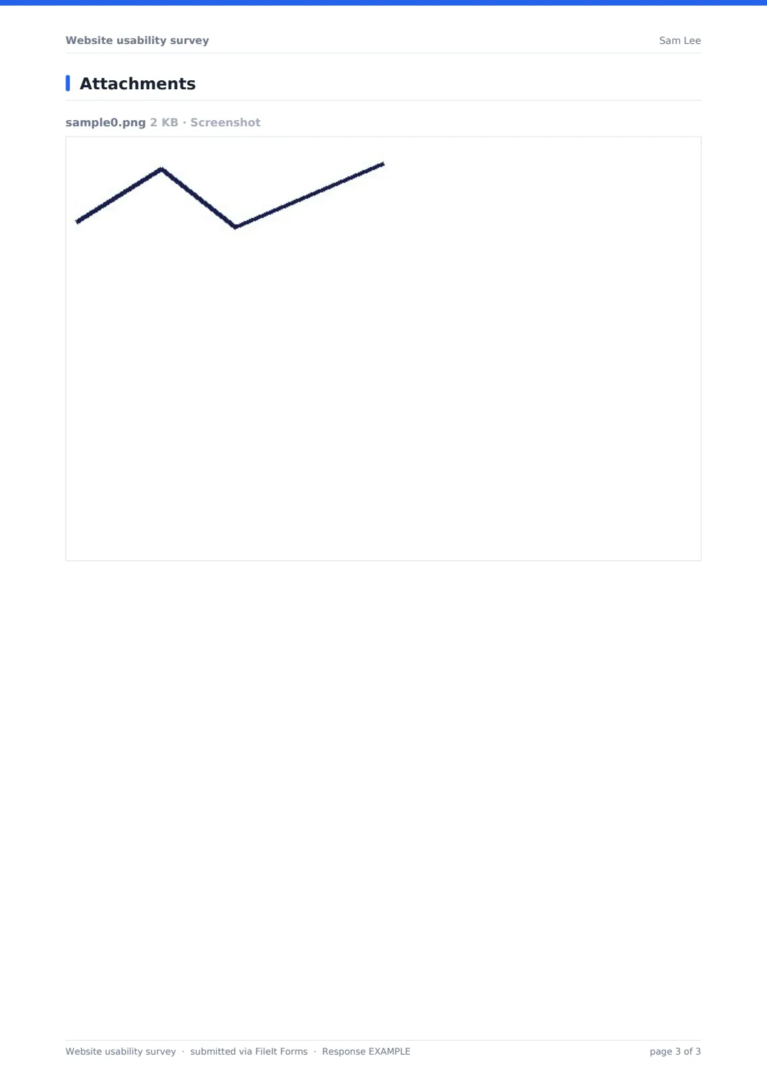 Website usability survey — example response PDF, page 3 of 3