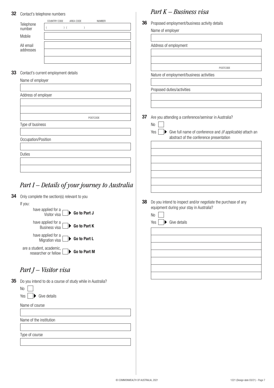 Form 1221 — additional personal particulars (2021) Additional personal particulars information — page 7 of 10