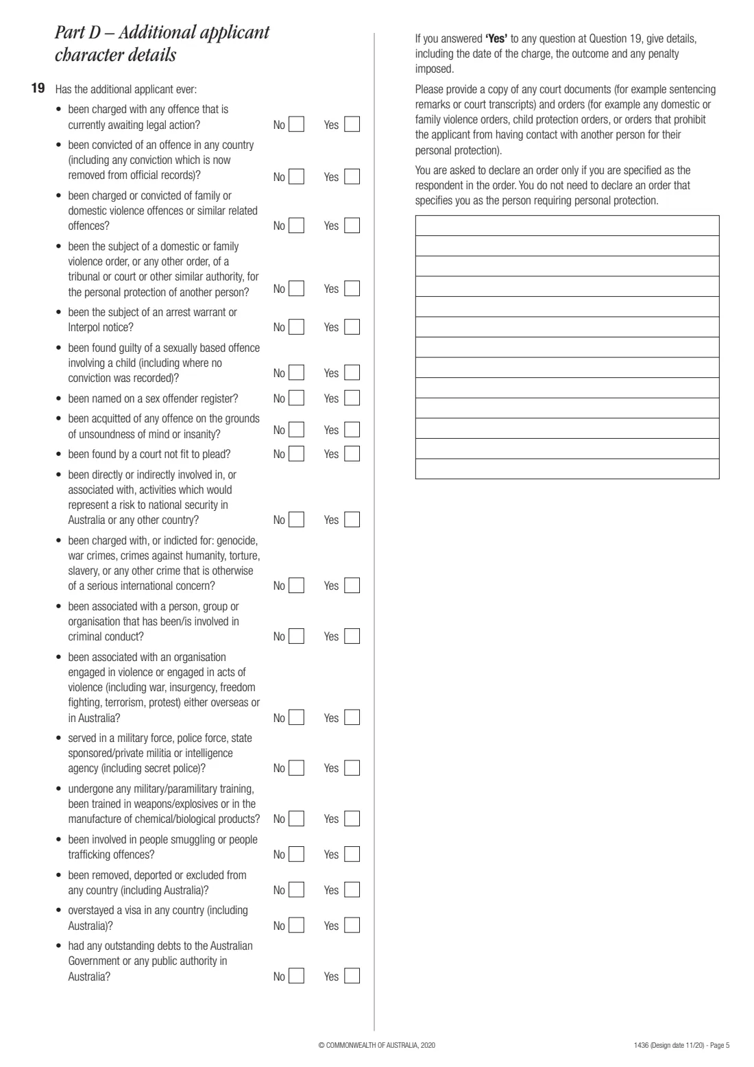 Add an applicant after lodgement (form 1436) (2020) Adding an additional applicant after lodgement - details and payment form — page 5 of 7