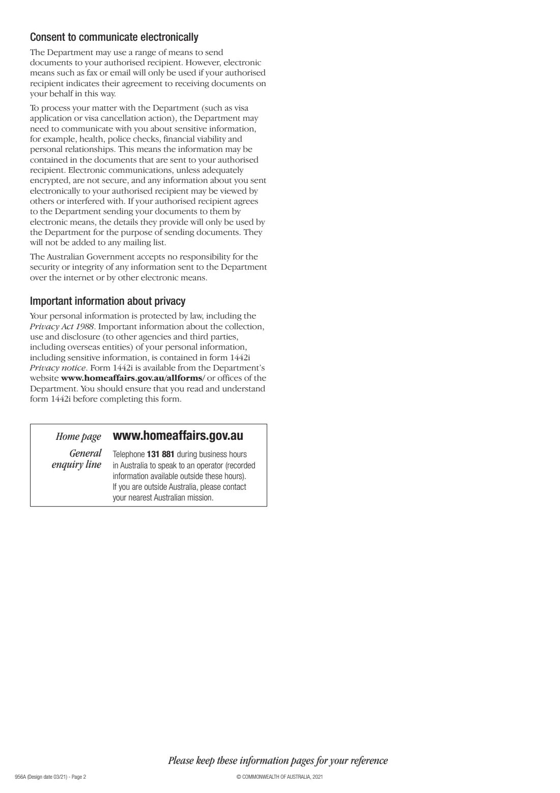 Appoint or withdraw an authorised recipient (Form 956A) (2021) Appointment or withdrawal of an authorised recipient — page 2 of 7