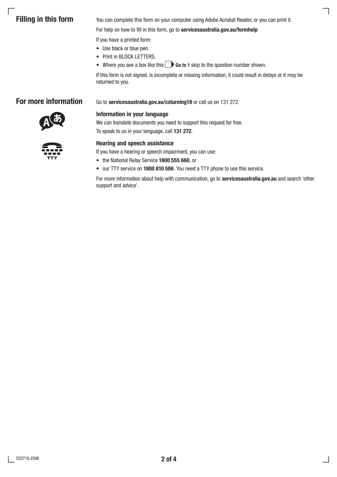 Extend child support past 18 for school (CS2716) (2025) Child older than 18 in full-time secondary education — page 2 of 4