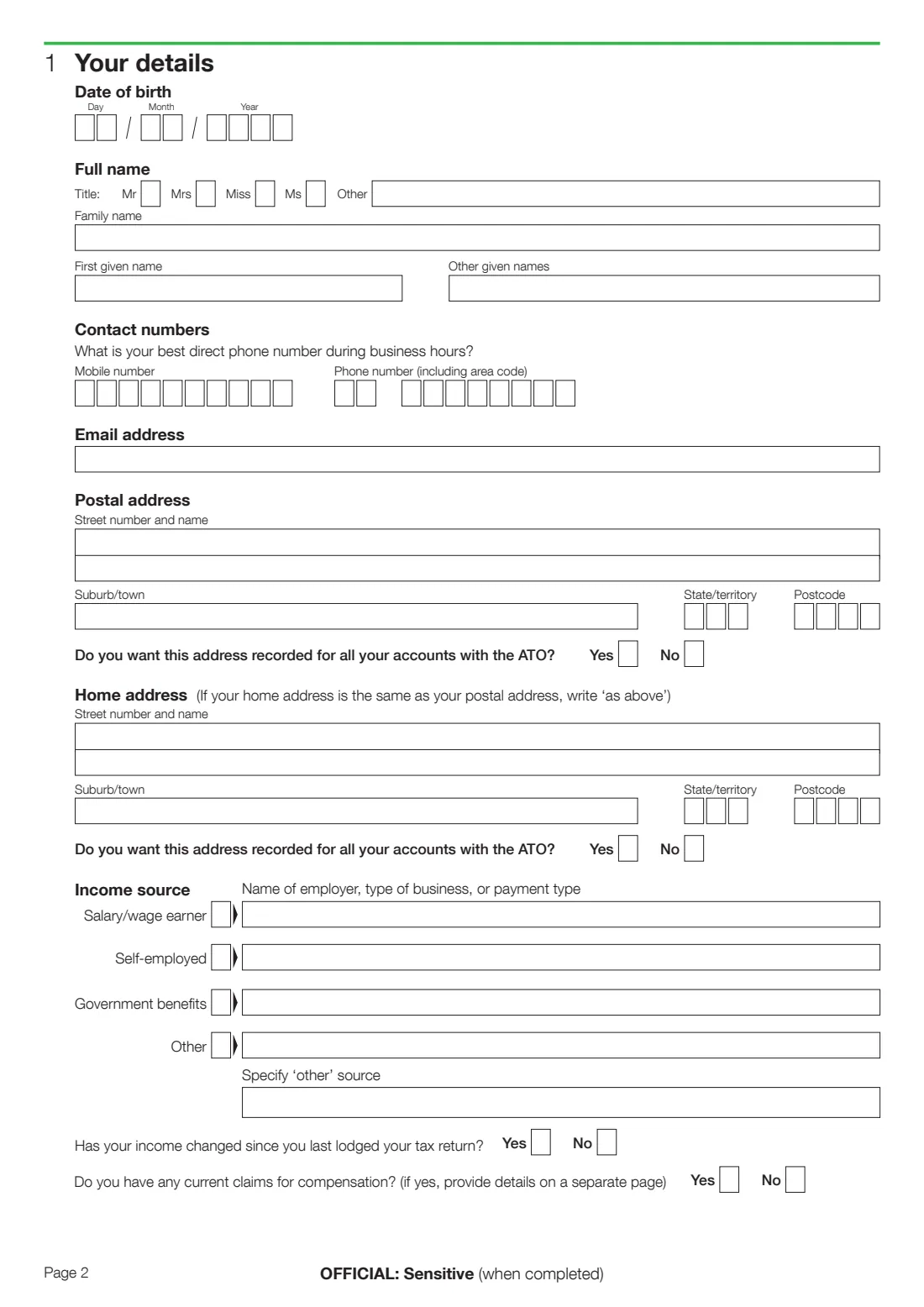 Application for release from tax debt (NAT 15080) (2022) Application for release — page 2 of 6