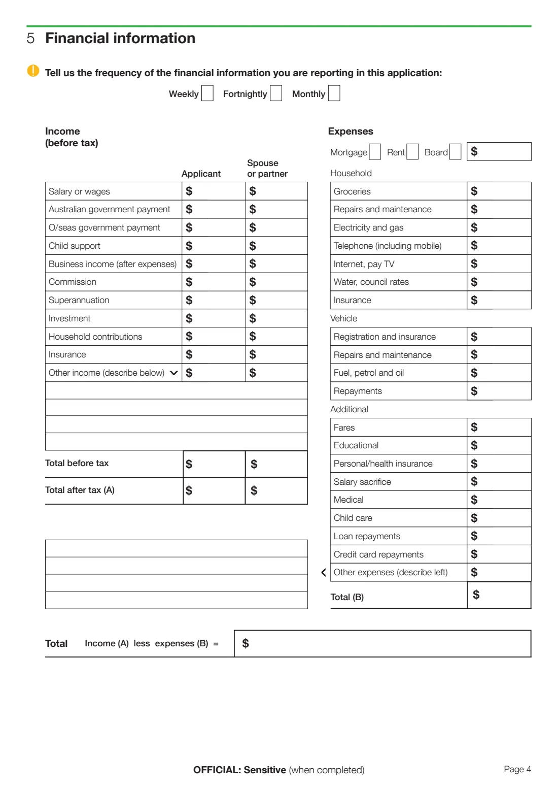 Application for release from tax debt (NAT 15080) (2022) Application for release — page 4 of 6