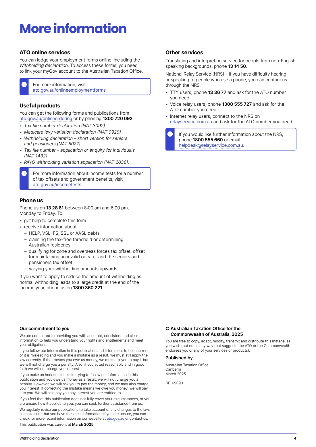 Withholding declaration (2025) Withholding declaration — page 4 of 7