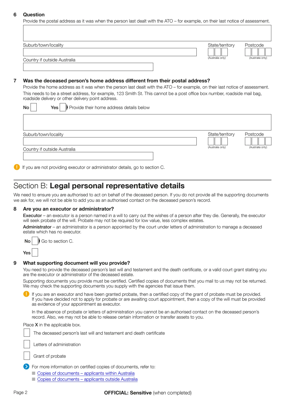 Notification of a deceased person (NAT 74279) (2025) Notification of a deceased person — page 2 of 4