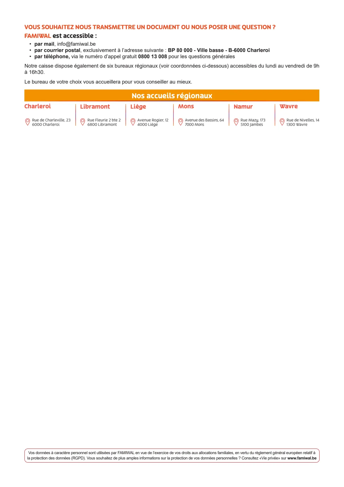 FAMIWAL — birth allowance (modèle E) (2024) Birth allowance application, Wallonia (Demande d'allocation de naissance, modèle E) — page 2 of 7