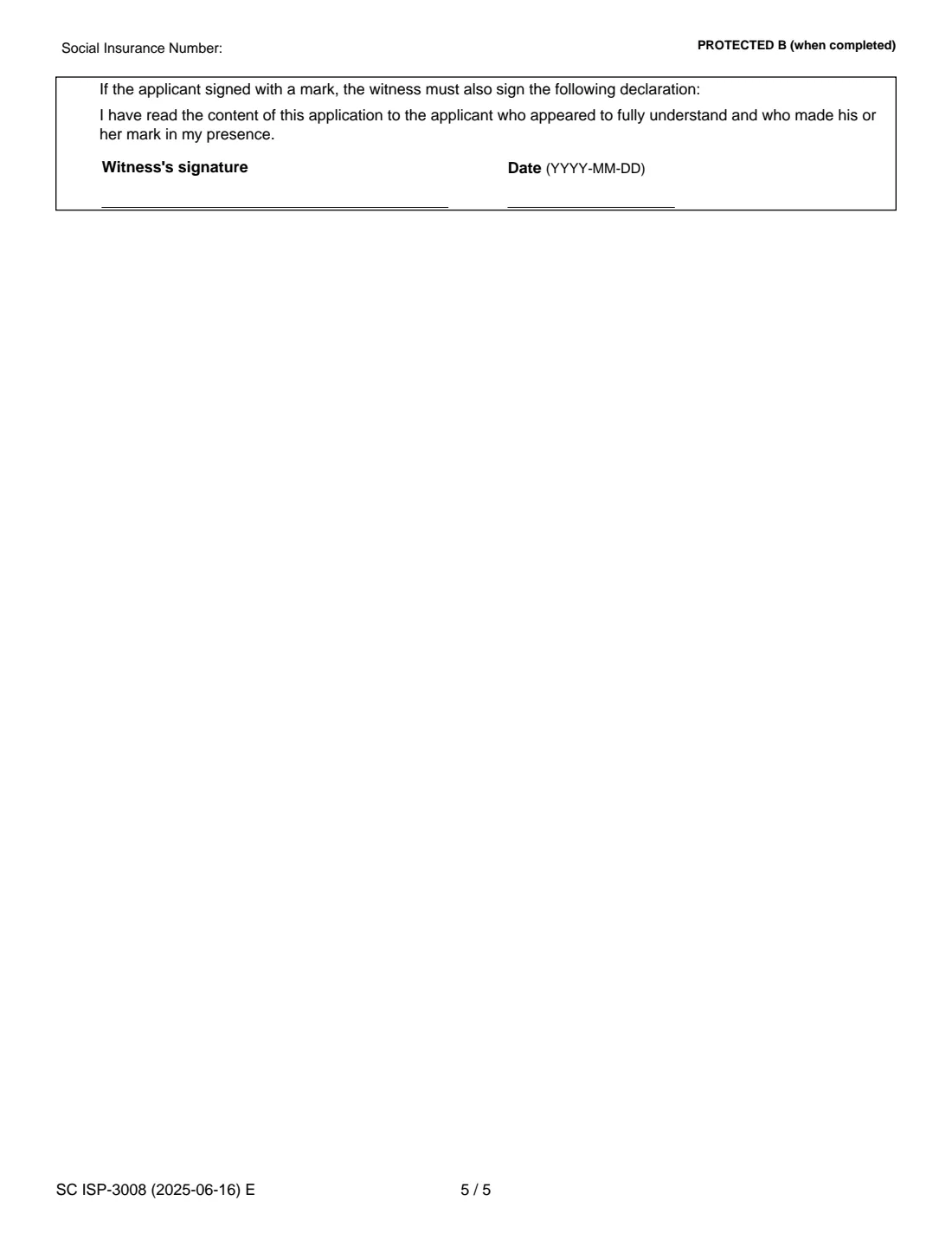 ISP-3008 Allowance / Allowance for the Survivor (2025) Application for the Allowance or Allowance for the Survivor Under the Old Age Security Program — page 5 of 6