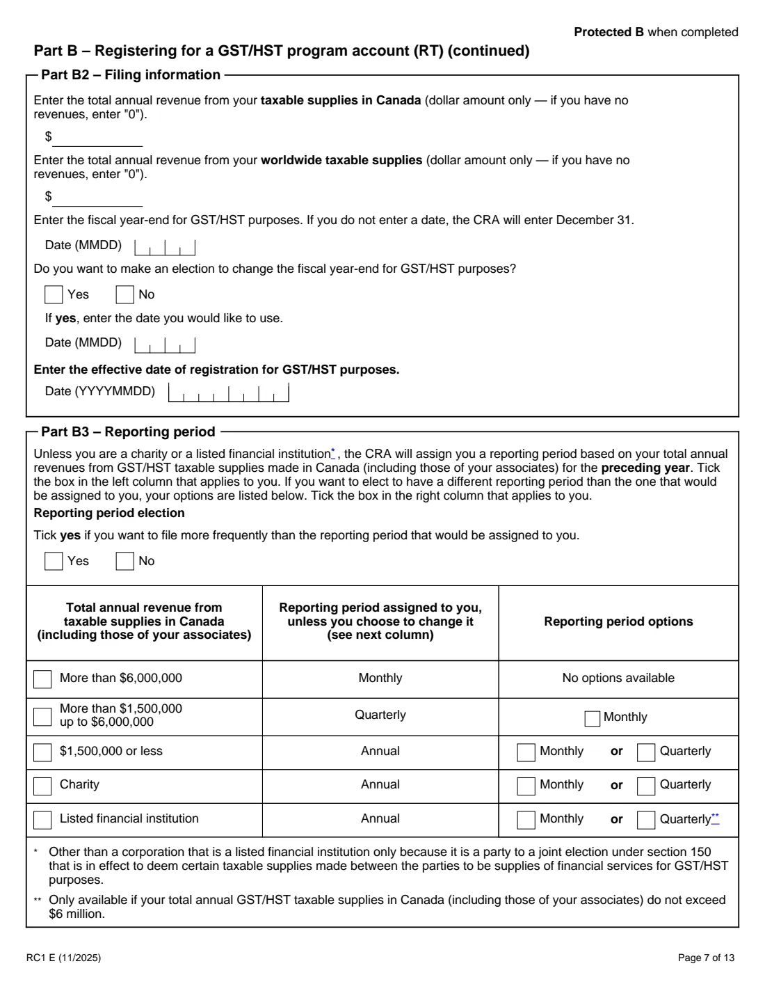 RC1 business number request (2025) Request for a Business Number and Certain Program Accounts — page 7 of 13