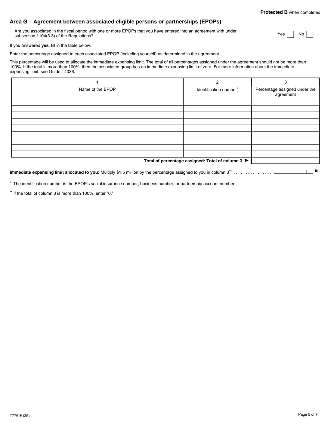 Form T776 (2025) Statement of Real Estate Rentals — page 5 of 7