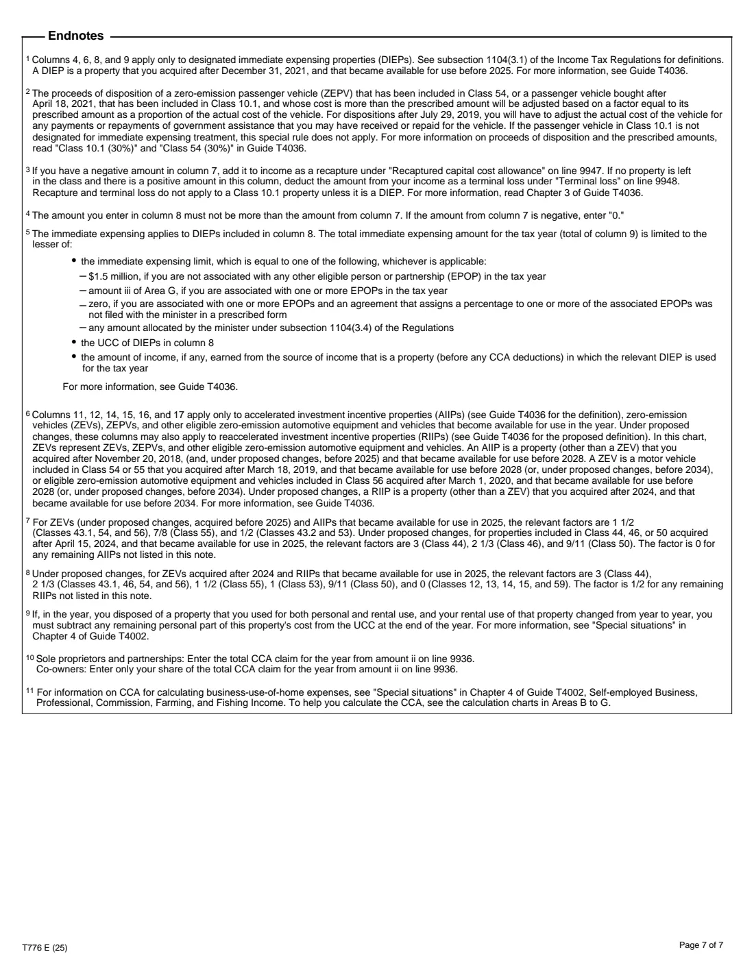 Form T776 (2025) Statement of Real Estate Rentals — page 7 of 7