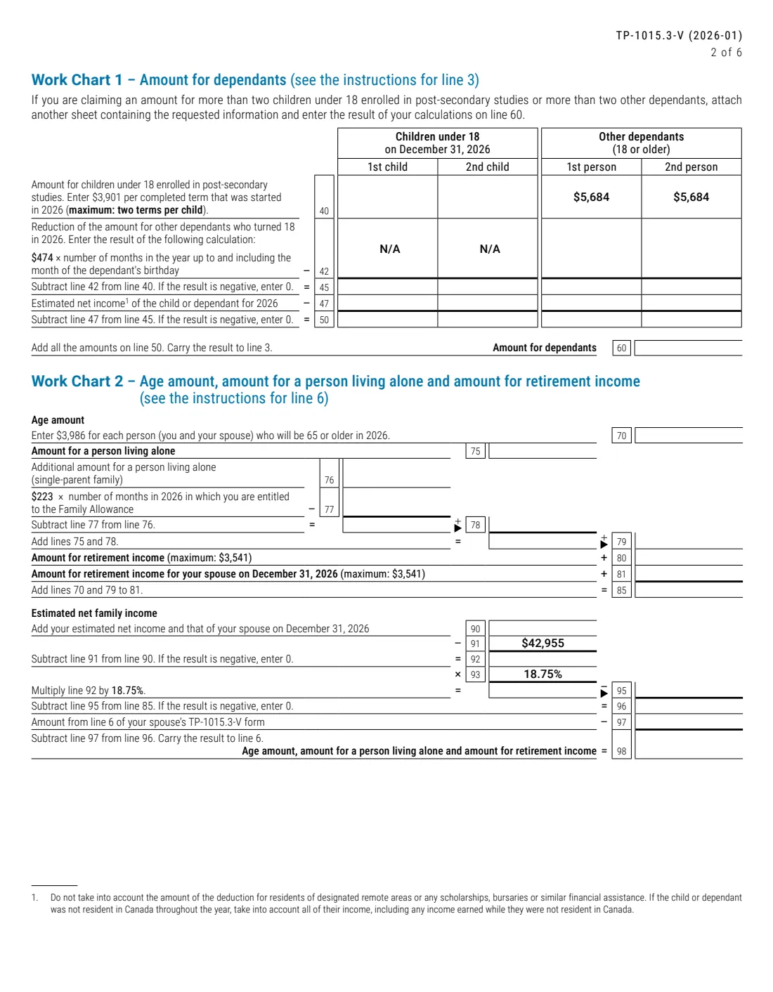 Form TP-1015.3-V (2026) Source Deductions Return (TP-1015.3-V) — page 2 of 6