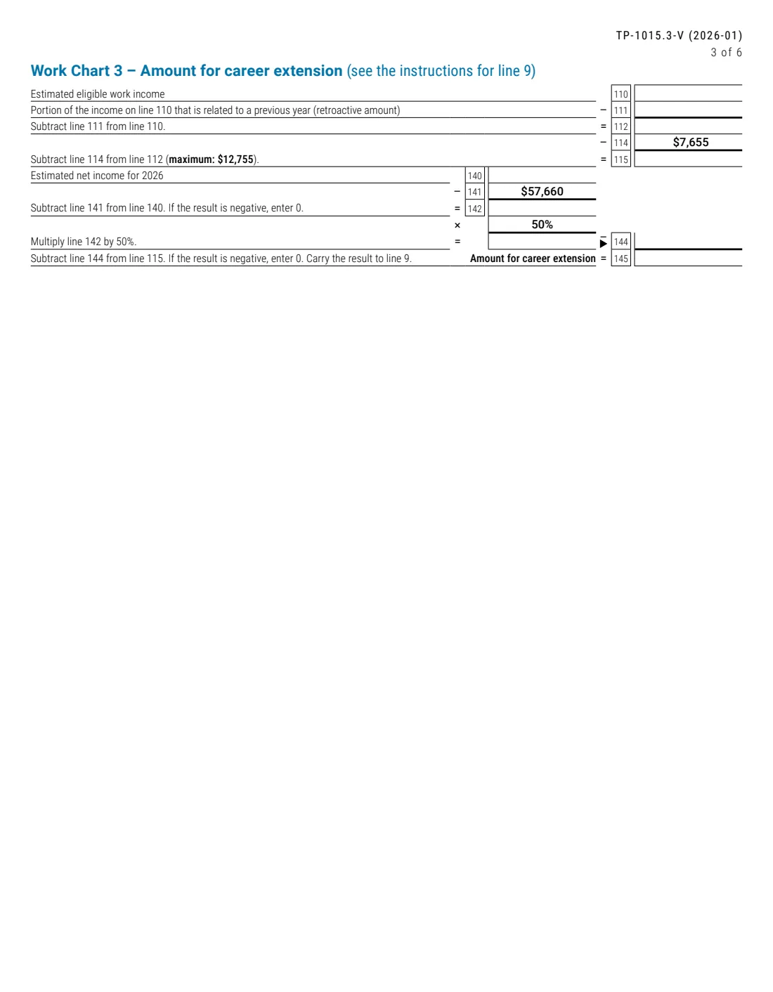 Form TP-1015.3-V (2026) Source Deductions Return (TP-1015.3-V) — page 3 of 6